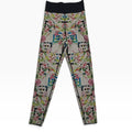 Ultracor  High Rise Leggings Watercolor Lily Geometric Print Panel NWOT S