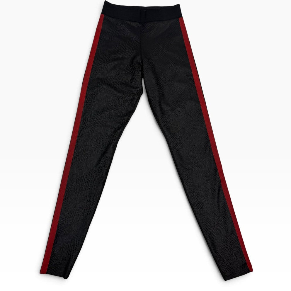 Ultracor Legging XS Black Snake Embossed Black & Red Stripe Patent Luxury