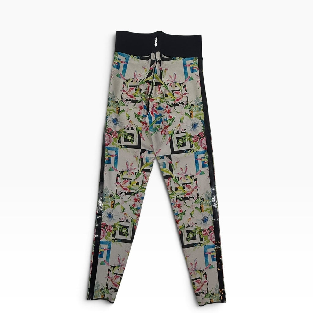 Ultracor  High Rise Leggings Watercolor Lily Geometric Print Panel NWOT S