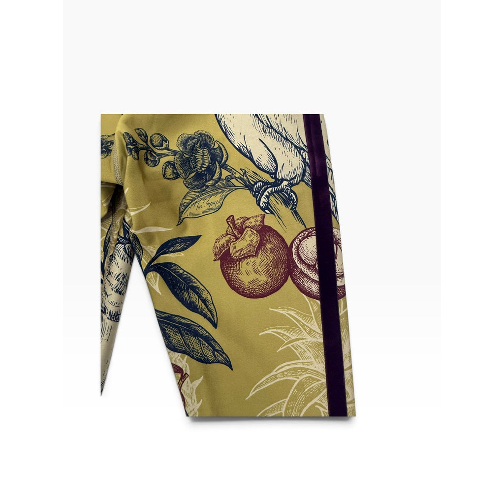 Ultracor Leggings XS Olive Cockatoo Botanical Print Ultra High Rise Made USA