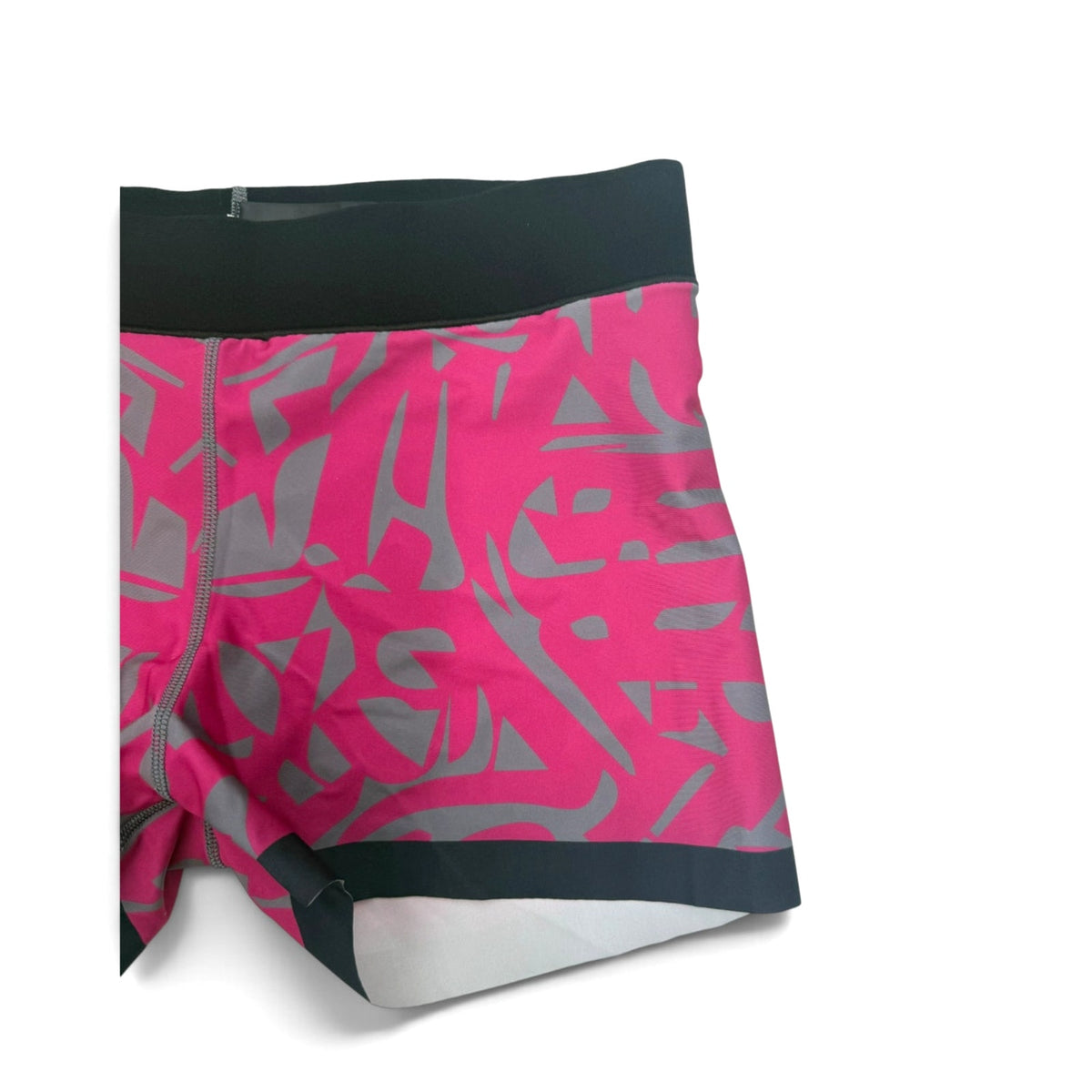 Ultracor Womens Bike Shorts Size 2 XS Pink Gray Abstract Print Raw Hem NWOT