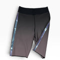 Ultracor Biker Shorts Womens S Ombre Black Mauve Iridescent Stripe NWOT