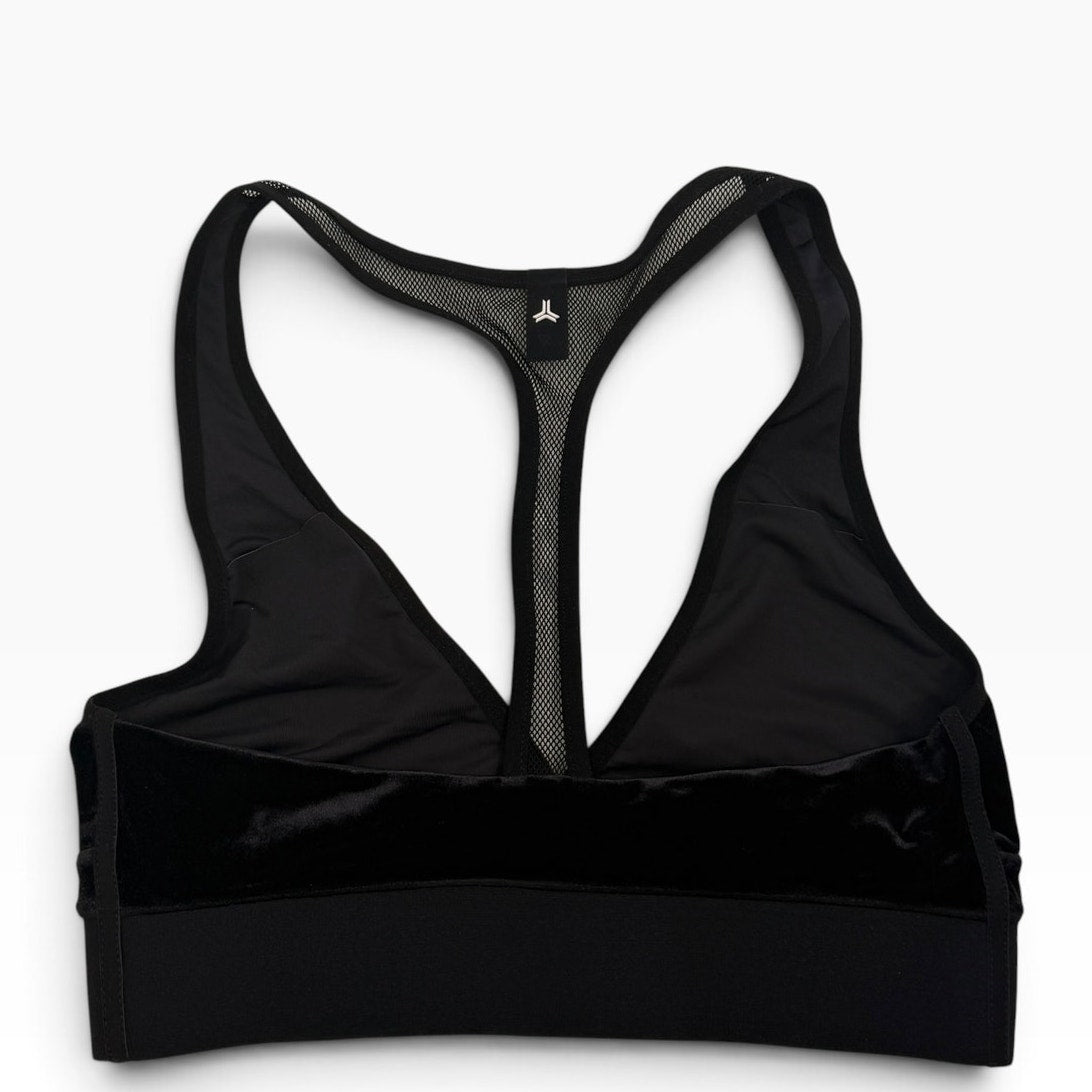 Ultracor Velvet Mesh Racerback Sports Bra | Black | Size S | New Without Tags