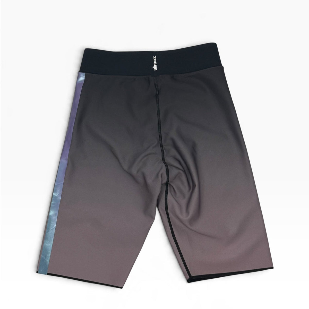 Ultracor Biker Shorts Womens S Ombre Black Mauve Iridescent Stripe NWOT