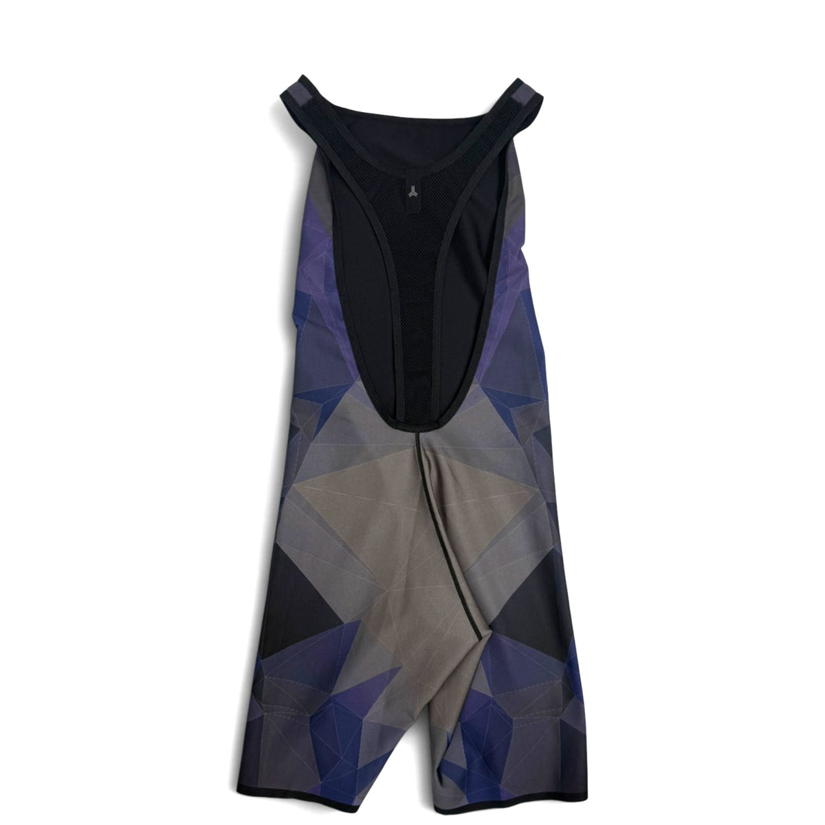 Ultracor Biker Unitard XS Geometric Prism Print Navy Purple Grey Mesh Back NWOT