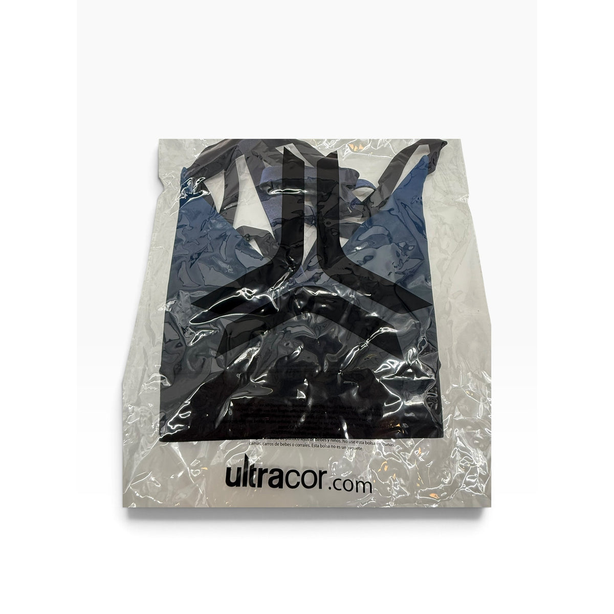 Ultracor Navy Blue Ombré Strappy Sports Bra Velvet Straps Women's Small NWT