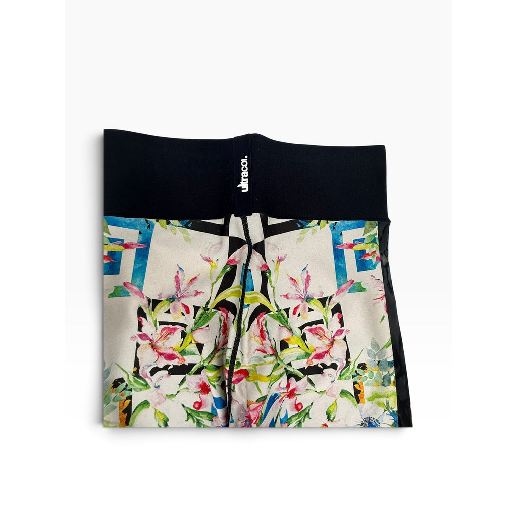 Ultracor  High Rise Leggings Watercolor Lily Geometric Print Panel NWOT S