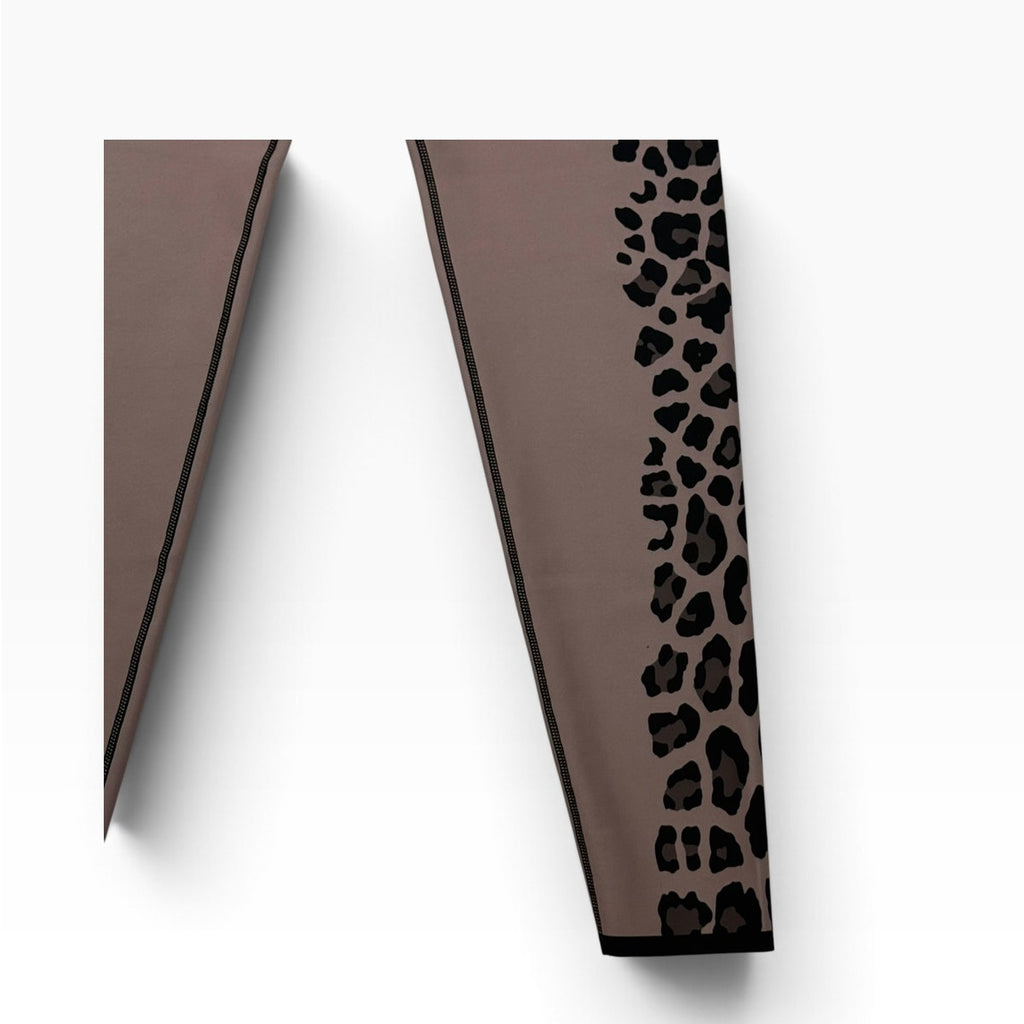 Ultracor Ultra High Leggings XS Mauve Black Leopard Side Panel Luxury Activewear